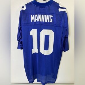 Reebok NFL Equipment NY Giants Peyton Manning #10 Jersey, Blue White, XL